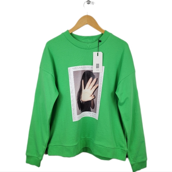 🆕️ZGY ZEE Oversized Crewneck Graphic Sweatshirt - Picture 1 of 8